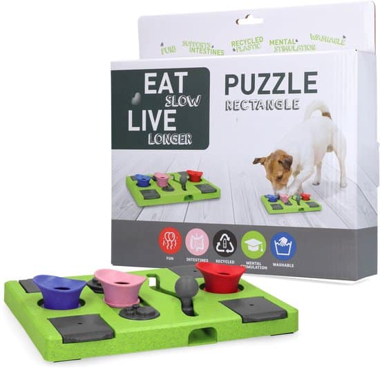 eat slow live longer puzzel rectangle intelligentie speelgoed voor honden