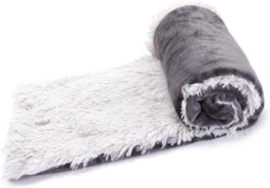 fluffy hondendeken hondendeken fluffy deken knuffeldeken grijs 100