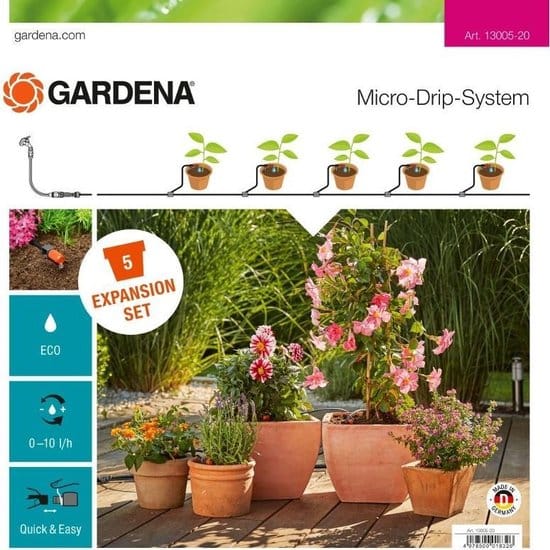 gardena 13005 20 micro drip system uitbreidingsset plantenpotten 13 mm 1 2