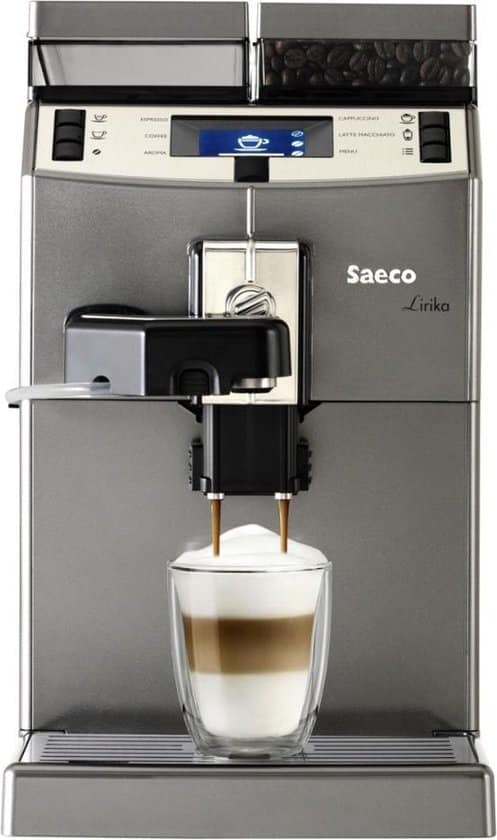 saeco lirika one touch cappuccino espressomachine zilver