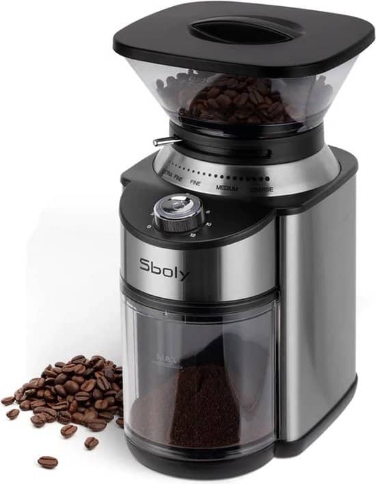 sboly elektrische koffiemolen bonenmaler coffee grinder 31 standen