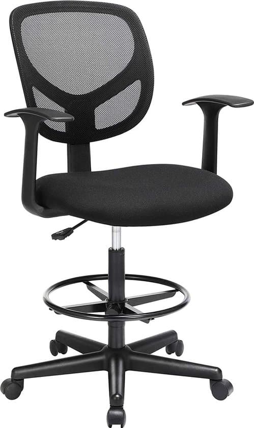 songmics ergonomische bureaustoel zwart zithoogte 51 5 71 5 cm