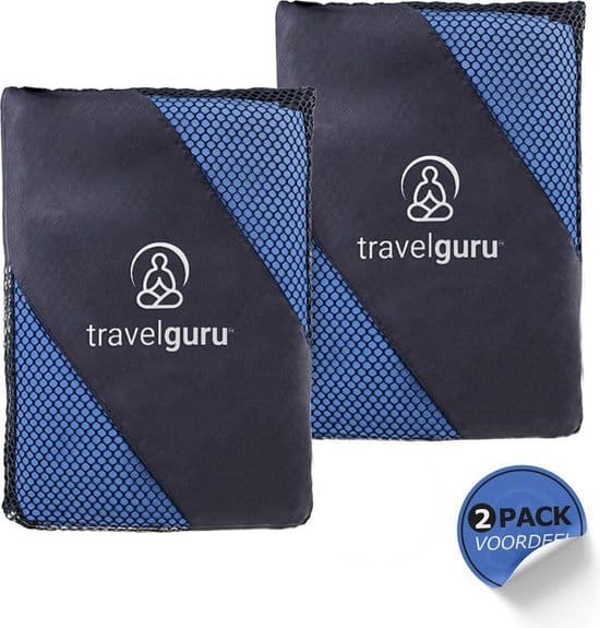 travelguru microvezel reis handdoek set van 2x large 85 150cm