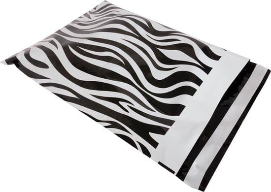 verzendzakken voor kleding 100 stuks 25 x 34 cm a4 zebra zwart wit