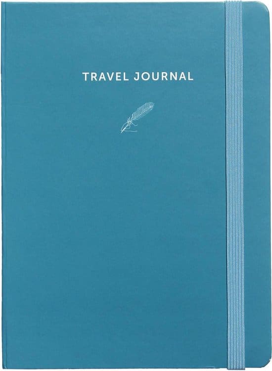 a journal my travel journal blauw elastiek insteekenvelop