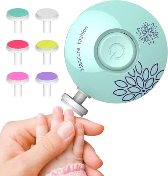 adroitgoods electrische baby nagelvijl groen manicureset verzorgingsset