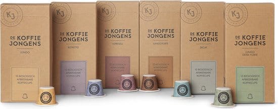 biologisch afbreekbare koffiecups proefpakket 180x de koffiejongens