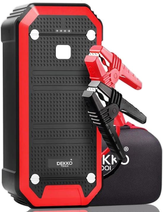 dekko tools super jumpstarter 600a starthulp powerbank startkabels