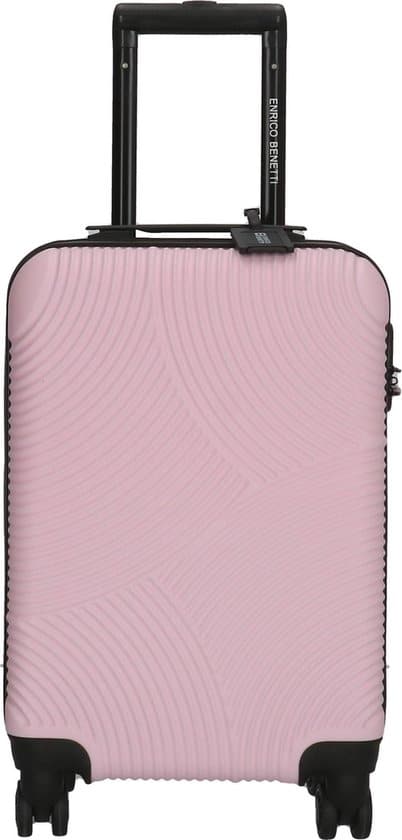 enrico benetti louisville 39040 handbagage koffer hardcase abs roze