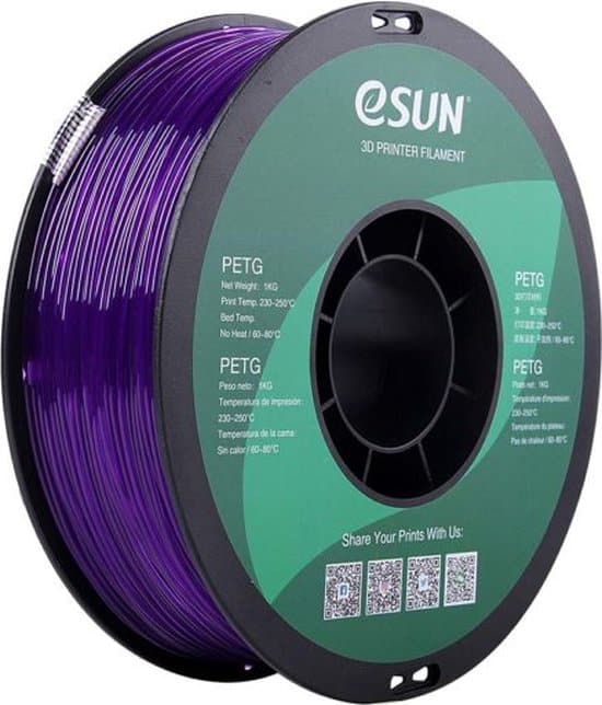 esun petg filament 175mm purple 1kg
