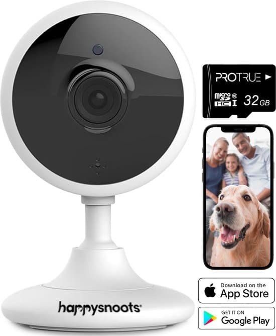 happysnoots 1080p huisdiercamera met app hondencamera met petcam dog