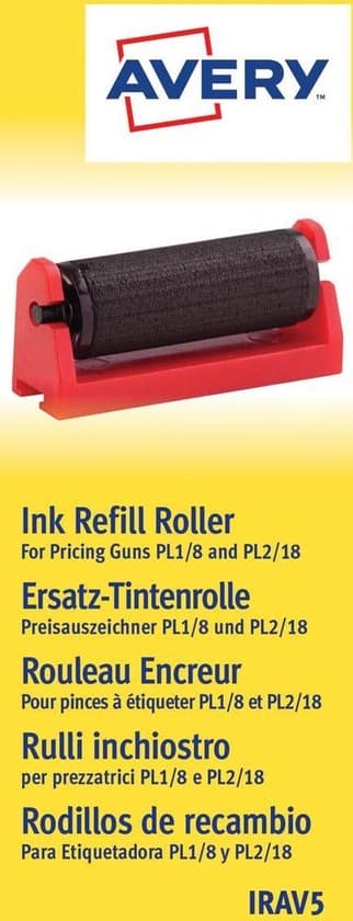 inktrol voor prijstang avery pl1 8 en pl2 18 5 stuks
