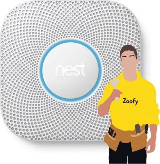 installatie rookmelder bedraad door zoofy in samenwerking met bolcom
