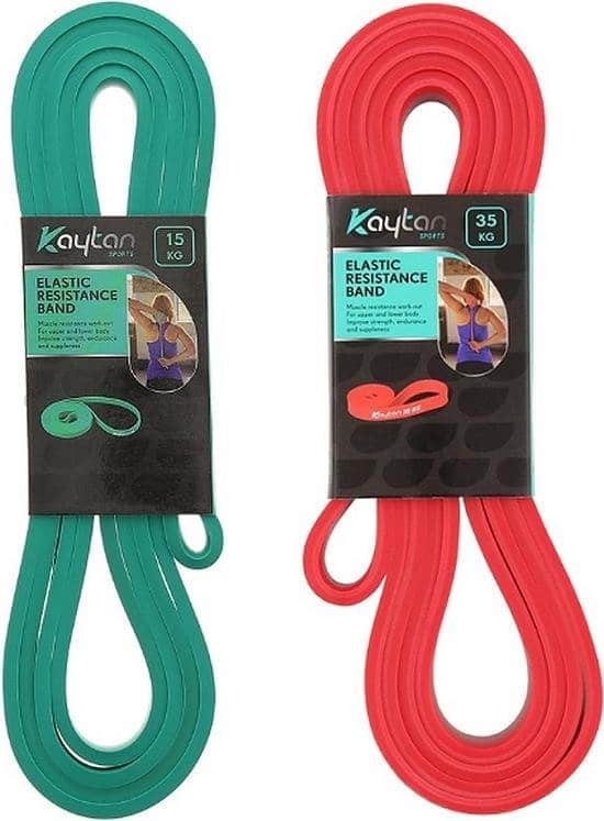 kaytan weerstandsbanden set 15 en 35 kg fitness elastiek resistance