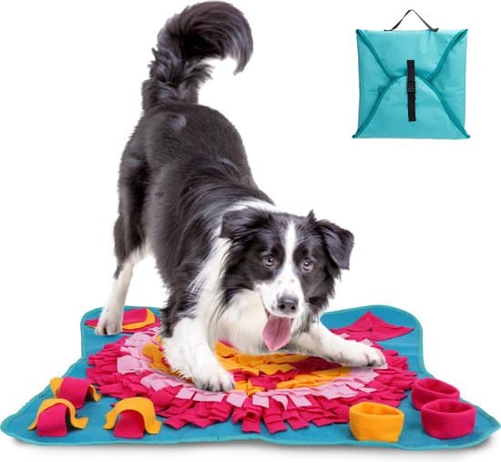 nobleza snuffelmat speelmat hondenspeelgoed fleece snackmat 70 x 70 cm