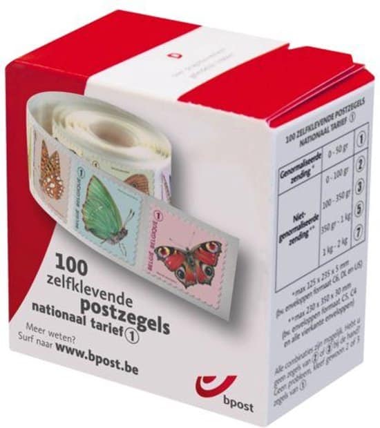 postzegel belgie waarde 1 zelfklevend 100 stuks
