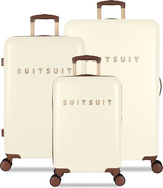 suitsuit fab seventies antique white kofferset 55 66 76 cm
