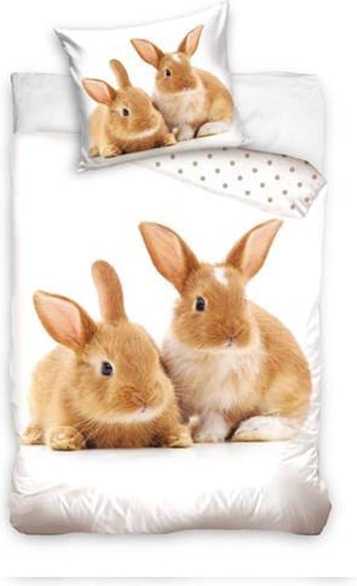 animal pictures konijntjes dekbedovertrek eenpersoons 140 x 200 cm