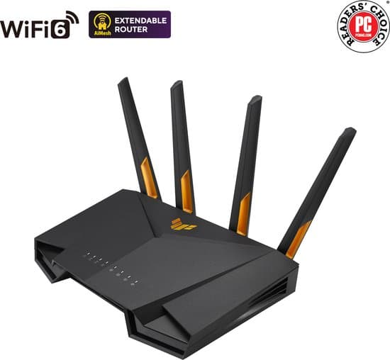 asus tuf gaming ax3000 gaming router extendable 3000 mbps zwart 1