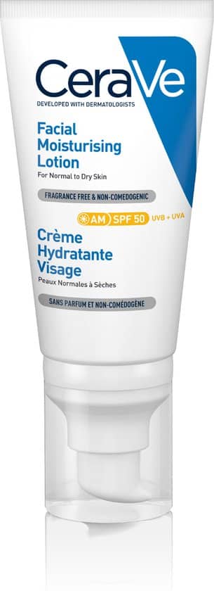 cerave am facial moisturizing lotion spf50 52ml hydraterende dagcreme voor