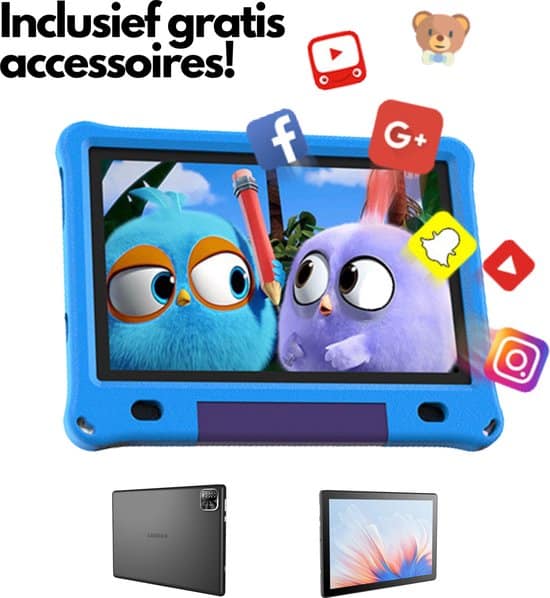 kindertablet tablet 101 inch android 12 gratis accessoires 64gb