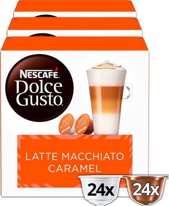 nescafe dolce gusto caramel latte macchiato 48 koffiecups voor 24 koppen