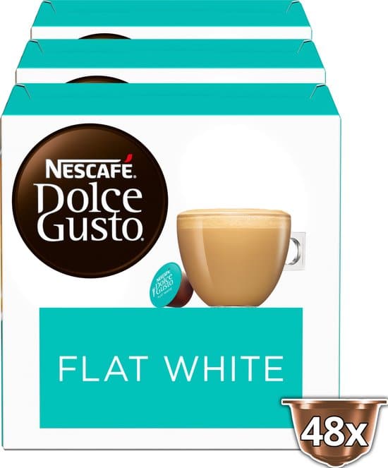 nescafe dolce gusto flat white 48 koffiecups