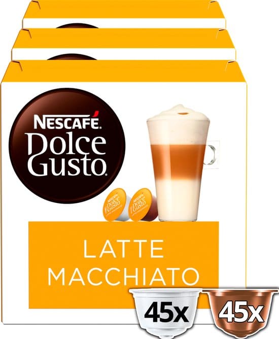 nescafe dolce gusto latte macchiato 90 koffiecups voor 45 koppen koffie