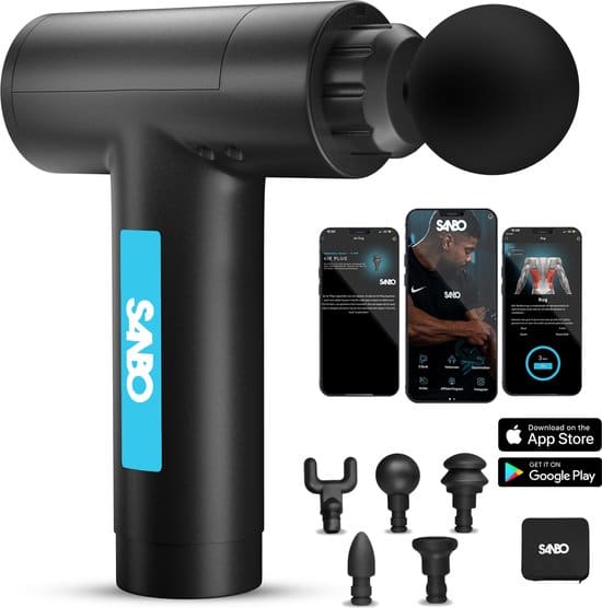 sanbo massage gun prime sport en relax massage apparaat zwart blauw 1 1