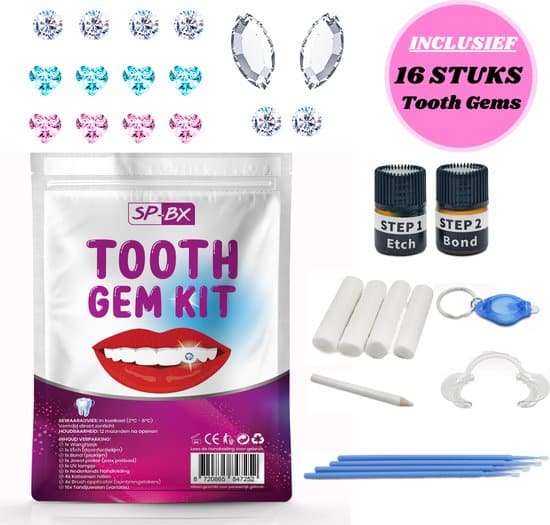 sp bx diy tooth gem kit incl 16 tooth gems 4 varianten