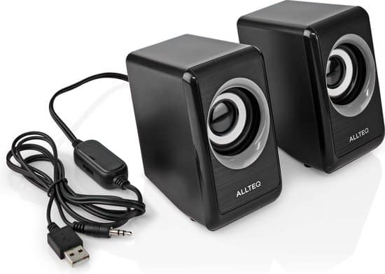 speaker pc 20 jack 35mm usb voeding 2x6 watt zwart allteq