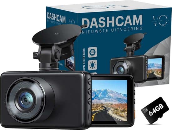 vital qualitys dashcam voor auto 1080p full hd nachtvisie 170