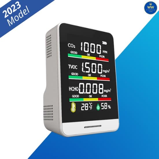 wwe co2 meter 5 in 1 co2 meter binnen hygrometer binnen