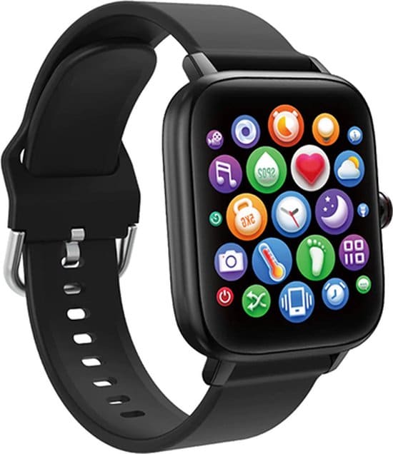 colmi smartwatch zwart smartwatch heren dames hd touchscreen