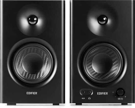 edifier mr4 studio monitor speakers zwart