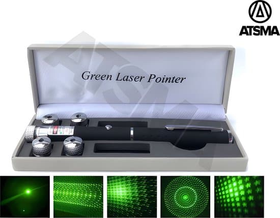 groene laserpen van hoge kwaliteit in luxe opbergdoosje inclusief