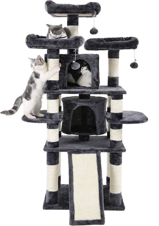 grote krabpaal krabpaal met 3 comfortabele uitkijkplatforms kattenspeelgoed