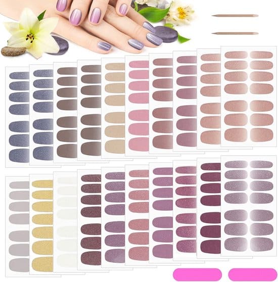 guapa nagelstickers nail wraps nail art nagel folie diverse kleuren