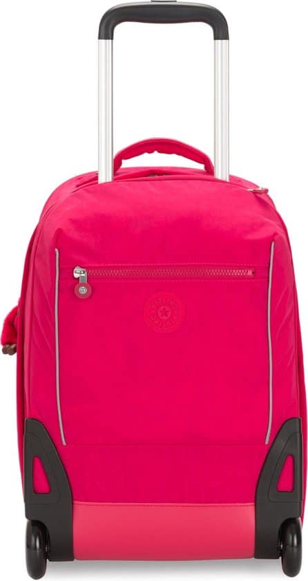 kipling sari rugzak met wielen 27 liter 15 inch laptopvak true pink
