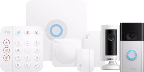 ring alarmsysteem met 2 sensoren indoor cam wit video doorbell