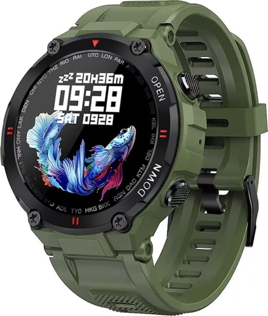 smartwatch rankos k22 sporthorloge groen fitness stappenteller