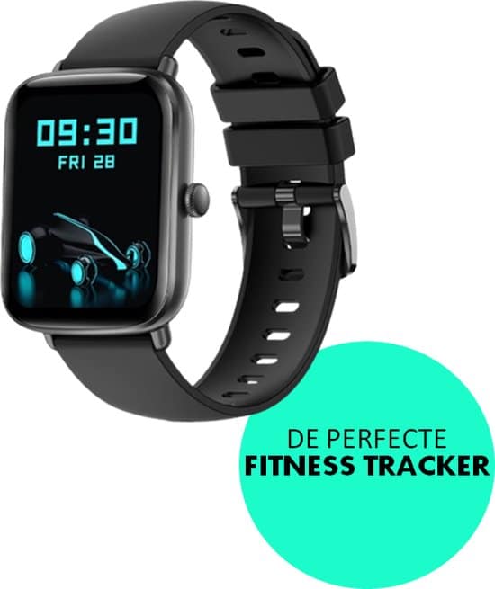 smartwatch zwart hd touchscreen ios en android sporthorloge