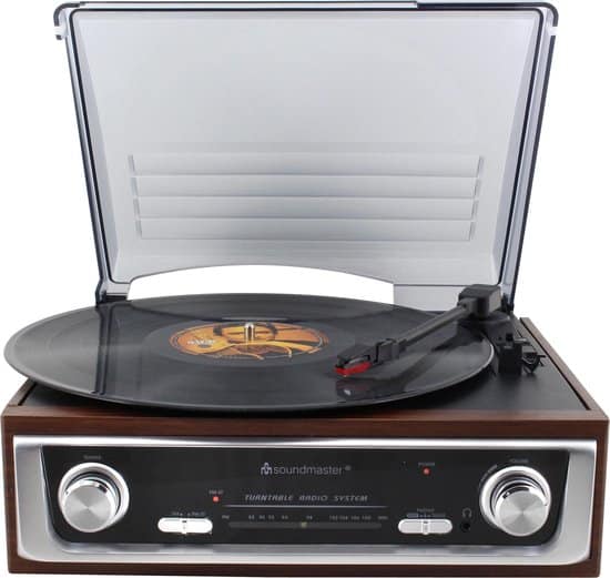 soundmaster pl196h nostalgische platenspeler met radio en ingebouwde speakers