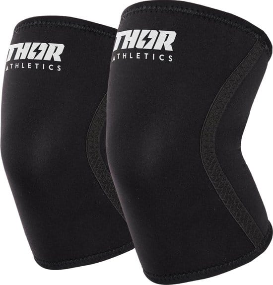 thor athletics knee sleeves zwart 7mm krachttraining accessoires