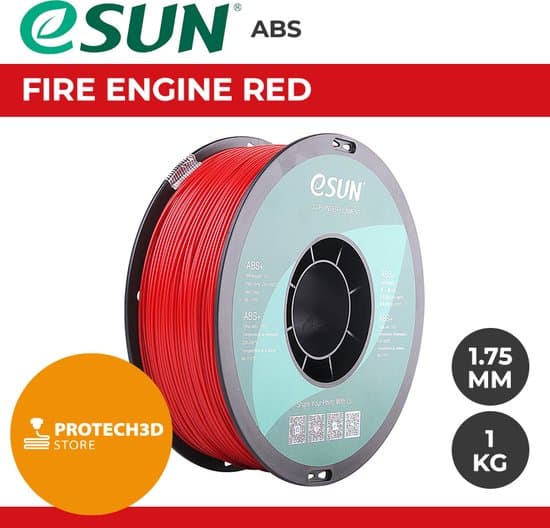 esun abs filament 175mm fire engine red 1kg