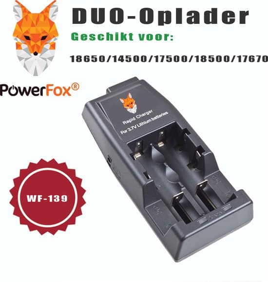 powerfox duo batterijen oplader wf 139 geschikt voor