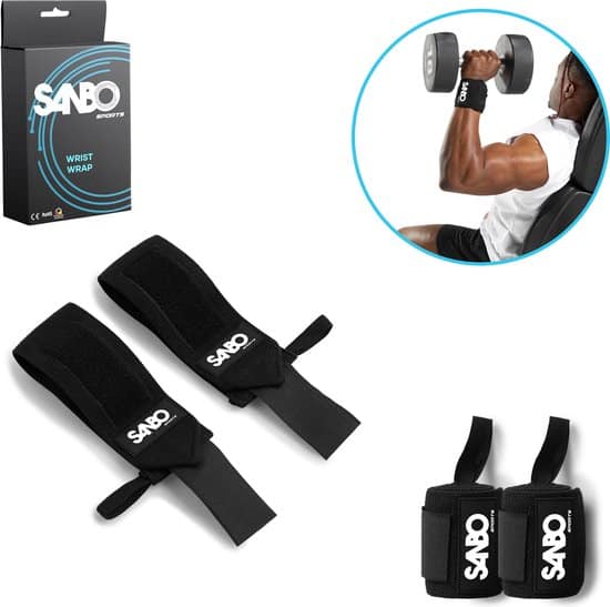 sanbo 2x fitness crossfit polsbanden wrist wraps elastisch