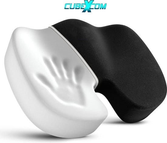 cubexcom zitkussen orthopedisch ergonomisch traagschuim stoelkussen