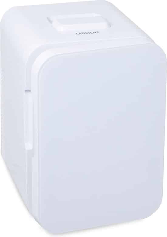 labirent luxe mini koelkast 10 liter witte glazen deur wit mini