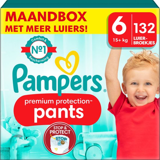 pampers premium protection pants maat 6 15kg 132 luierbroekjes